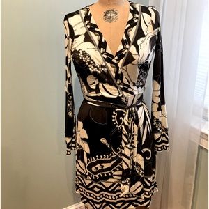 Hale Bob silk faux wrap silk dress size small